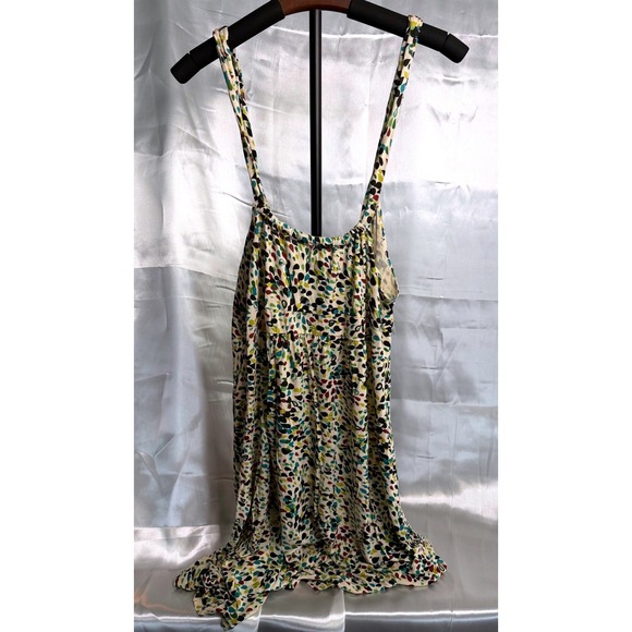 American Rag Multicolor Abstract Petal Print Babydoll Cami Dress Large Summer - Picture 3 of 4